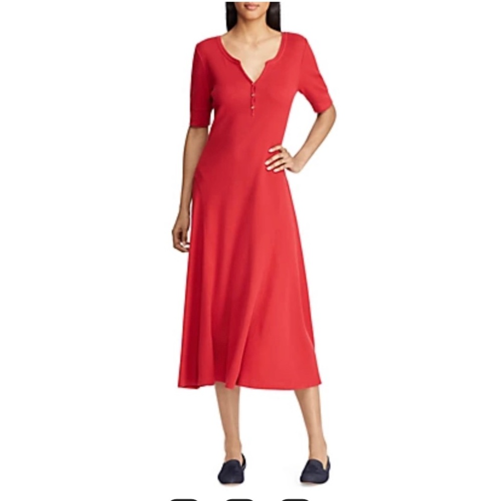 NWT Lauren Ralph Lauren cotton midi dress